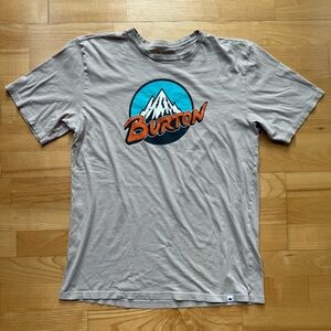 Burton snowboards tan tee